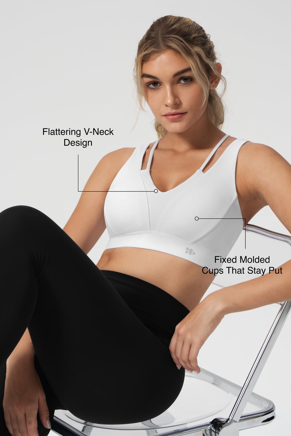 Anywhere™ Cross-back Soft Fixed Cups Yoga Bra | Women's Light Support Sports Bra Best For Yoga, HIIT