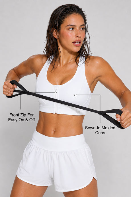 Enfold™ Front-Zip Breathable Racerback Sports Bra | High-Impact Support for Running, HIIT & Training - image 3