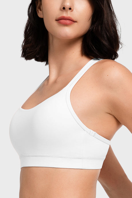 Shift™ Scoop Neckline Double Straps Padded Yoga Bra | Women's Light Support Sports Bra - image 5