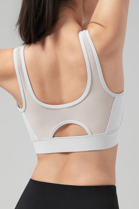 Sujetador deportivo Power Front Sheer Mesh H-Back | Sujetador deportivo de alta sujeción para mujer - image 6