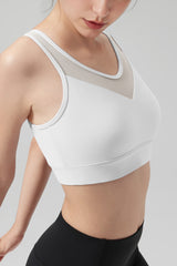 Power Front Sheer Mesh H-Back Sport-BH | Damen-Sport-BH mit starkem Halt