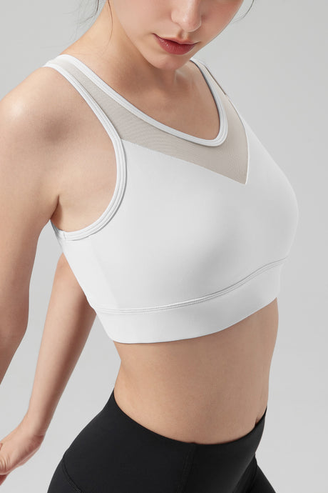 Sujetador deportivo Power Front Sheer Mesh H-Back | Sujetador deportivo de alta sujeción para mujer - image 5