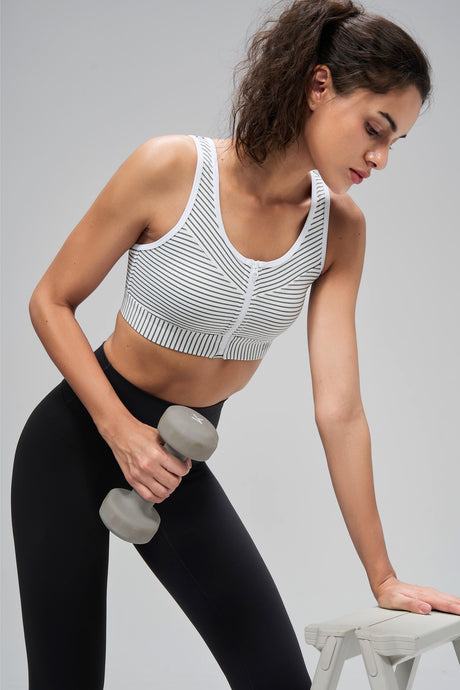 Shift™ Zip Front Print Air Flow Back Full Coverage High Support Sports Bra | Women's High Support Sports Bra - image 6