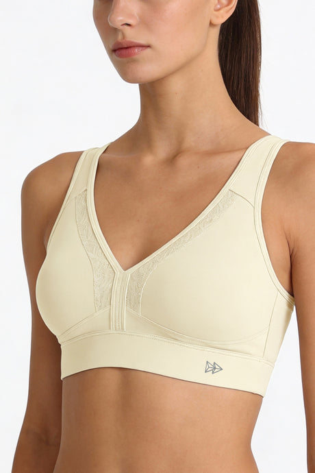 Power™ V Neck Breathable Mesh Hook Sports Bra | High-Impact Bounce Control Without Flattening for Running, HIIT & Training - image 11