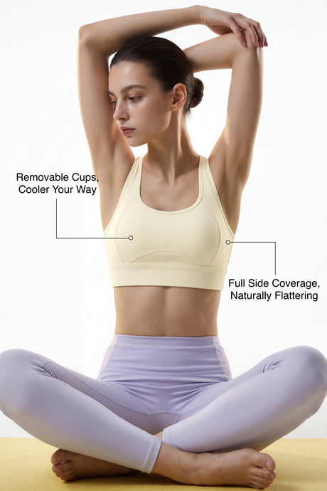 Anywhere™ Double-Strap Removable-Pad Sports Bra | Light Support with Breathable Mesh for Yoga, Pilates & Everyday Wear - image 14