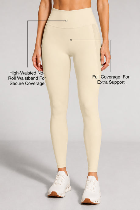 Power™ High Rise No Front Seam Breathable Mesh Running Leggings 25 Inches | Women's High Support Leggings - image 15
