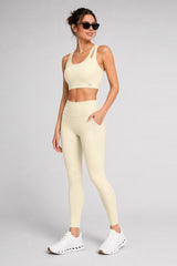 Power™ High Rise No Front Seam Breathable Mesh Running Leggings 25 Inches | Women's High Support Leggings