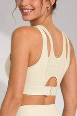 Shift™ Double-Strap With Less Pressure Full Coverage Mesh Back Sports Bra | Women's Light Support Sports Bra Best For Yoga, HIIT