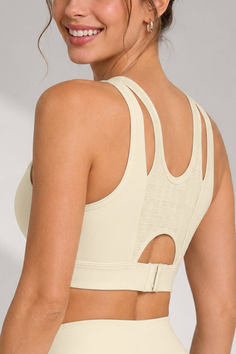 Shift™ Double-Strap With Less Pressure Full Coverage Mesh Back Sports Bra | Women's Light Support Sports Bra Best For Yoga, HIIT - image 12