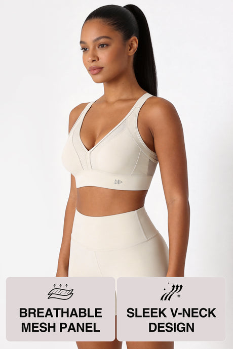 Power™ High Support Adjustable Cross Back Running Bra | Women's High Support Sports Bra - image 2