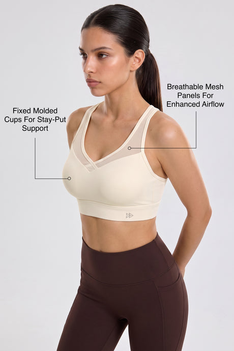 Shift™ Adjustable-Strap Airflow Sports Bra | High Support with Breathable Mesh for Running, HIIT & Training - image 2