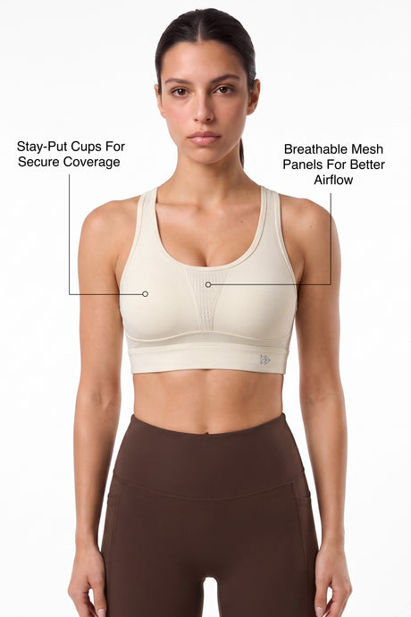 Power™ Breathable Panel With Adjustable Support Sports Bra | High Support for Running, HIIT & Training - image 2