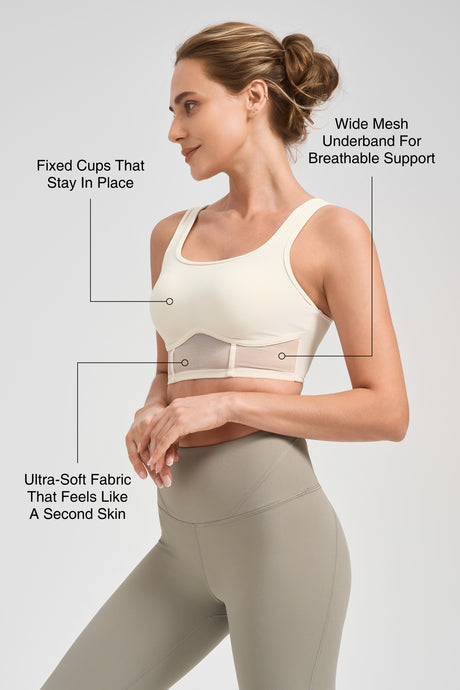 Anywhere™ Breathable Light-Support Yoga Bra with Sewn-In Pads | Women's Light Support Sports Bra - image 3