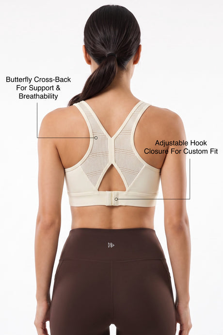 Power™ Breathable Panel With Adjustable Support Sports Bra | High Support for Running, HIIT & Training - image 3