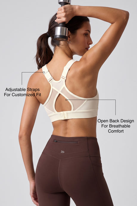 Shift™ Adjustable-Strap Airflow Sports Bra | High Support with Breathable Mesh for Running, HIIT & Training - image 3