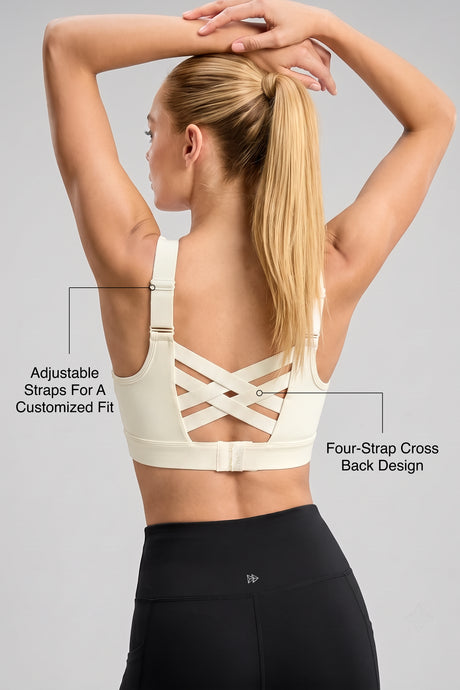Echo™ Crisscross Adjustable-Strap Sports Bra with Mesh | Sustainable Bounce Control for Running, HIIT & Training - image 9