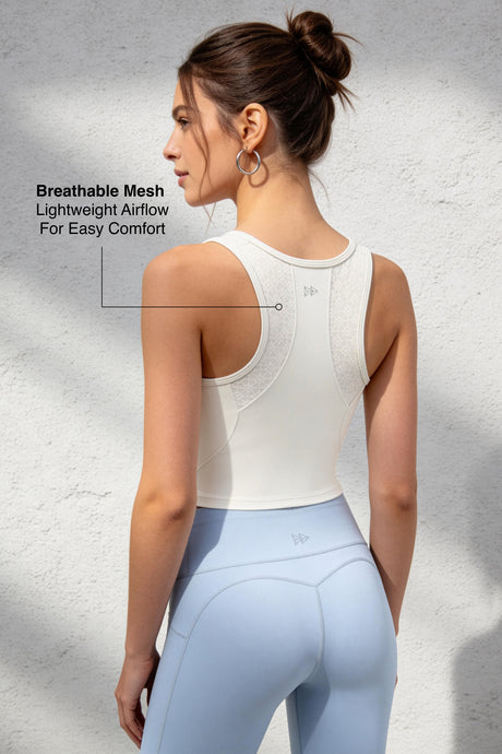 Anywhere™ Built-In Cups Racerback Mesh Tank | Women's Sports Tank For Yoga & Daily - image 15