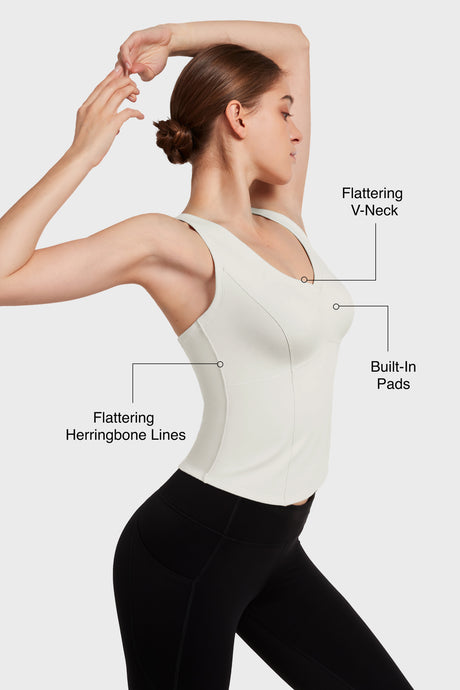 Anywhere™ V-Neck Sewn-In Pads Daily Tank | Women's Sports Tank - image 3