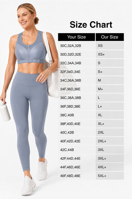 Power™ Zip Front Adjustable High Support Sports Bra | Women's High Support Sports Bra - image 4