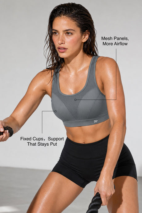 Shift™ Breathable Adjustable Support Padded Bra | Women's Medium Support Sports Bra - image 27