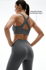 Shift™ Breathable Crossback Light Support Sports Bra | Women's Light Support Sports Bra Best For Yoga, HIIT