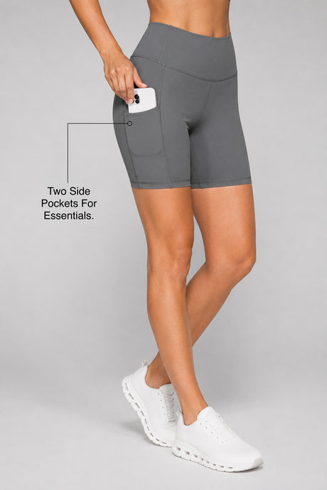 Shift™ High-Rise Stretchy Pockets Tight Shorts 3" 4" 6" 8" | Women's High Support Shorts, Best For Running, HIIT, Yoga & Training - image 2