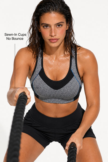 Sculpt™ Racerback Full-Coverage Breathable Sports Bra | High Support with Bounce Control & Mesh for Running, HIIT & Training - image 38