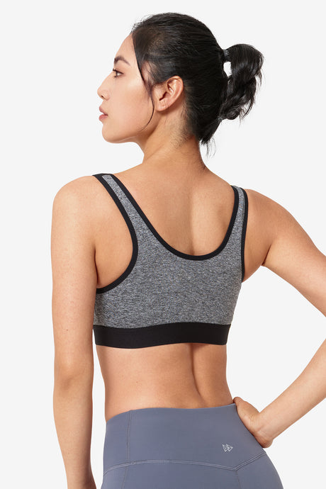 Zip-Front Unpadded High-Support Sports Bra | Women's High Support Sports Bra - image 2