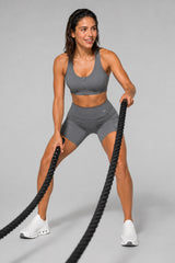 Enfold Zip Front Mesh Racerback Vadderad Löpar-BH | Sport-BH med Högt Stöd för Damer