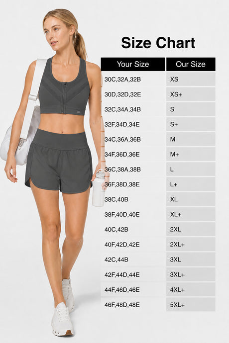 Enfold™ Zip-Front Breathable Racerback High-Support Bra for Larger Busts | Women's High Support Sports Bra - image 4