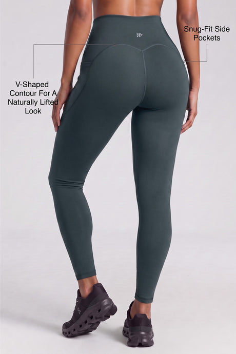 Power™ No Front Seam Legging With Side Pockets 27" | Women's High Support Leggings - image 6