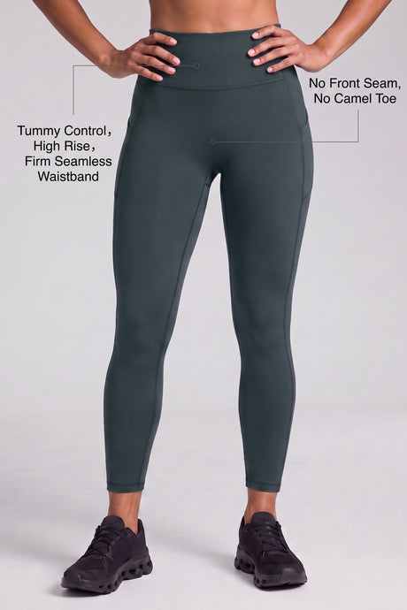 Power™ No Front Seam Legging With Side Pockets 27" | Women's High Support Leggings - image 7