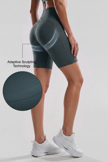Shift™ High Rise Supportive No Front Seam Sports Shorts 6 Inches| Women's High Support Running Shorts - image 8