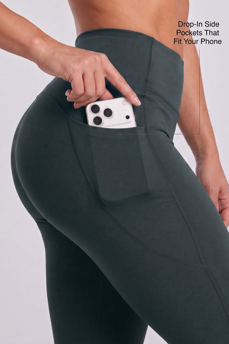 Power™ No Front Seam Legging With Side Pockets 27" | Women's High Support Leggings - image 8