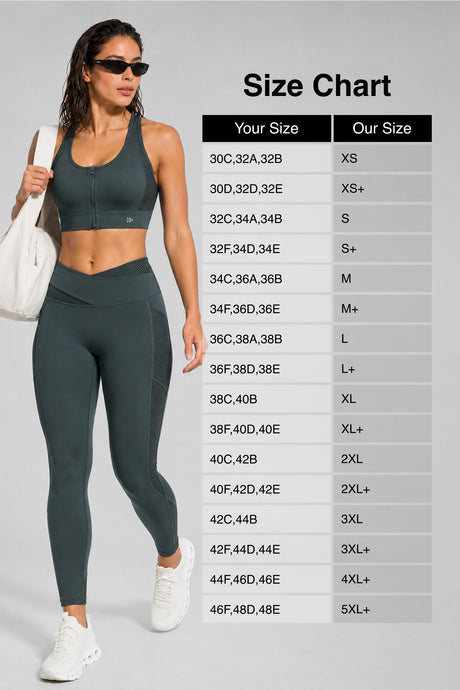 Power™ Zip-Front Mesh Racerback Sports Bra | High Support Best For Running, HIIT & Training - image 4