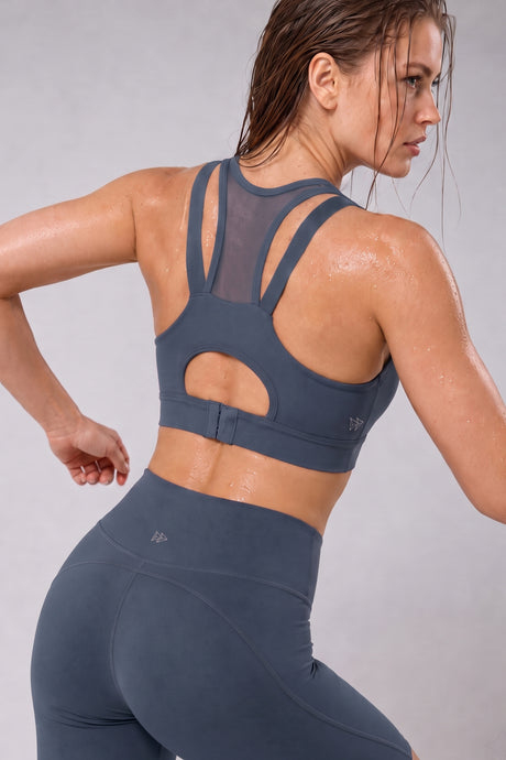 Power™ Zip Front Breathable Full-Coverage Running Bra | Women's High Support Sports Bra - image 11