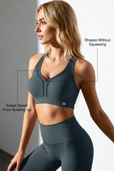 Power™ Adjustable Straps Cross-Back Sports Bra | High-Impact Bounce Control Without Flattening for Running, HIIT & Training