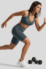 Shift™ High Rise Supportive No Front Seam Sports Shorts 6 Inches| Women's High Support Running Shorts