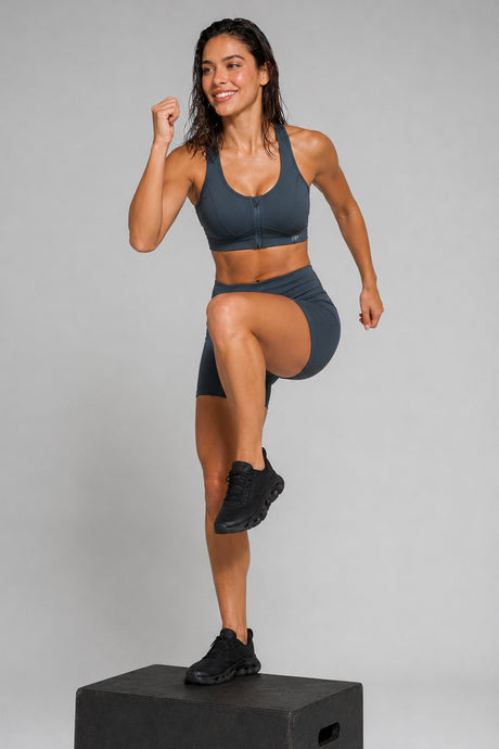 Enfold™ Front-Zip Breathable Racerback Sports Bra | High-Impact Support for Running, HIIT & Training - image 5