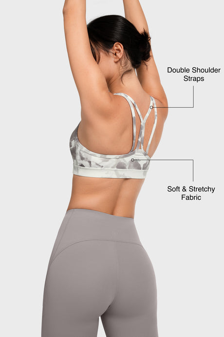Shift™ Scoop Neckline Double Straps Padded Yoga Bra | Women's Light Support Sports Bra - image 2