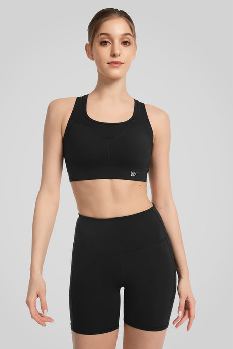 Power Front Mesh Arched Cutout Cool Sport-BH | Sport-BH med högt stöd för kvinnor