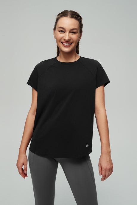Anywhere™ Back Mesh Solid Color Comfortable T-shirt