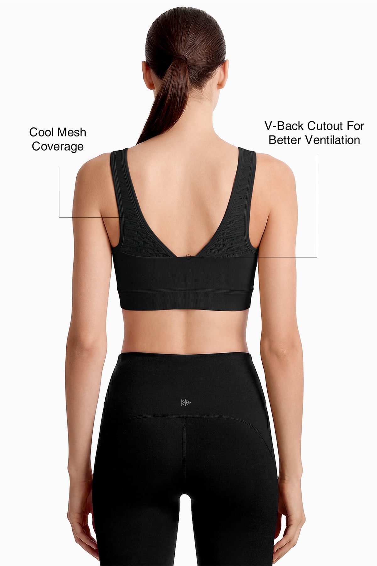 Power™ Breathable Zip Front Fixed Cups High Impact Bra | Women's High Support Sports Bra