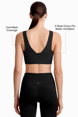 Power™ Breathable Zip Front Fixed Cups High Impact Bra | Women's High Support Sports Bra