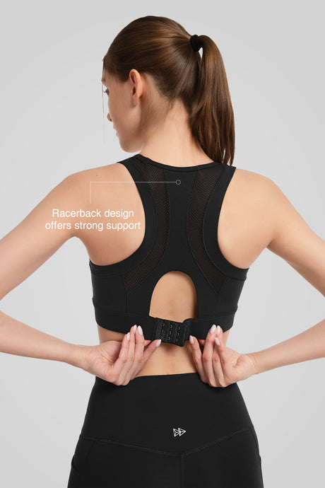 Power Front Mesh Arched Cutout Cool Sport-BH | Sport-BH med högt stöd för kvinnor - image 7