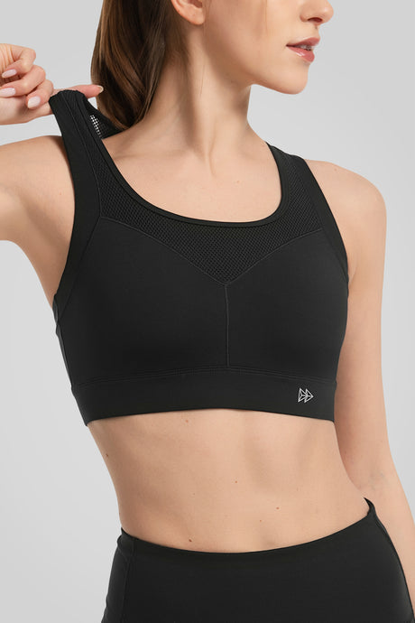Power Front Mesh Arched Cutout Cool Sport-BH | Sport-BH med högt stöd för kvinnor - image 5