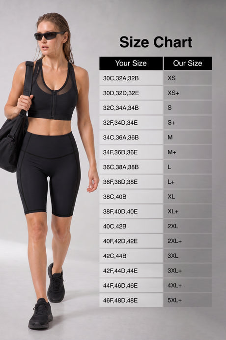 Sujetador para correr con relleno de malla frontal Power Zip | Sujetador deportivo de alta sujeción para mujer - image 4