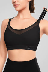 Shift™ Mesh Yoga Bra with Removable Pads & Dual Back Straps| Women's Light Support Sports Bra