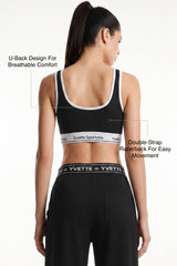 Anywhere™ Wide-Strap Fixed-Cup Mesh Yoga Bra | Light Support for Yoga, Pilates & Everyday Wear