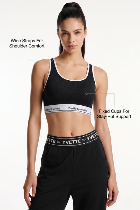 Anywhere™ Wide-Strap Fixed-Cup Mesh Yoga Bra | Light Support for Yoga, Pilates & Everyday Wear - image 9